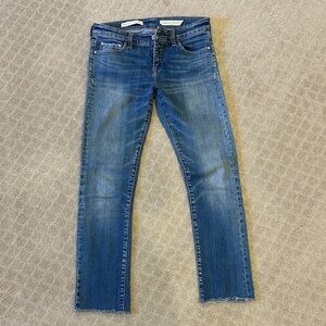 Pilcro and the Letterpress Indigo Jeans 27 Cigarette Straight